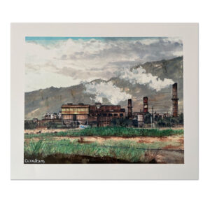 An example print of "Hansen Road" on Watercolor Paper.