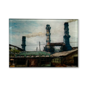 An example print of "Meat Market" on Acrylic.